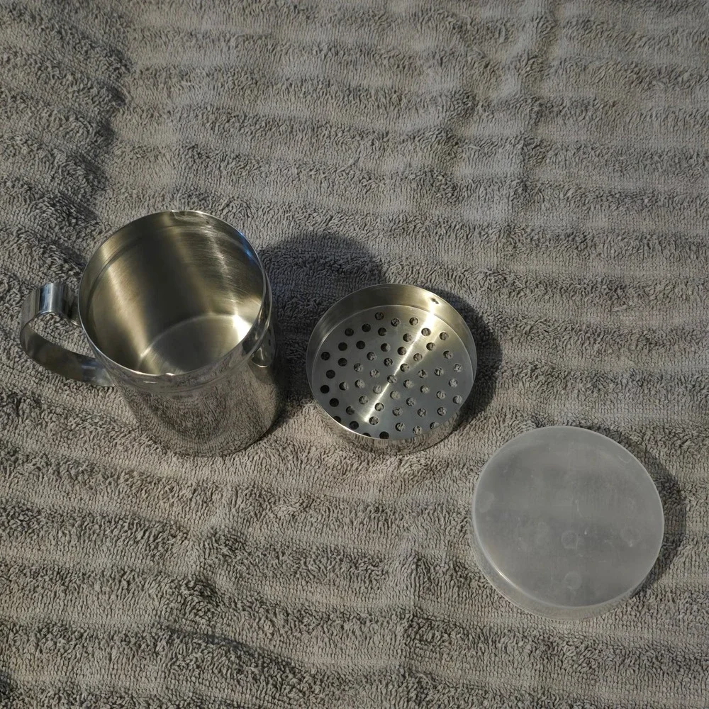 Kitchen 10oz Powdered Sugar Shaker Silver Industrial Stainless Steel Dredger